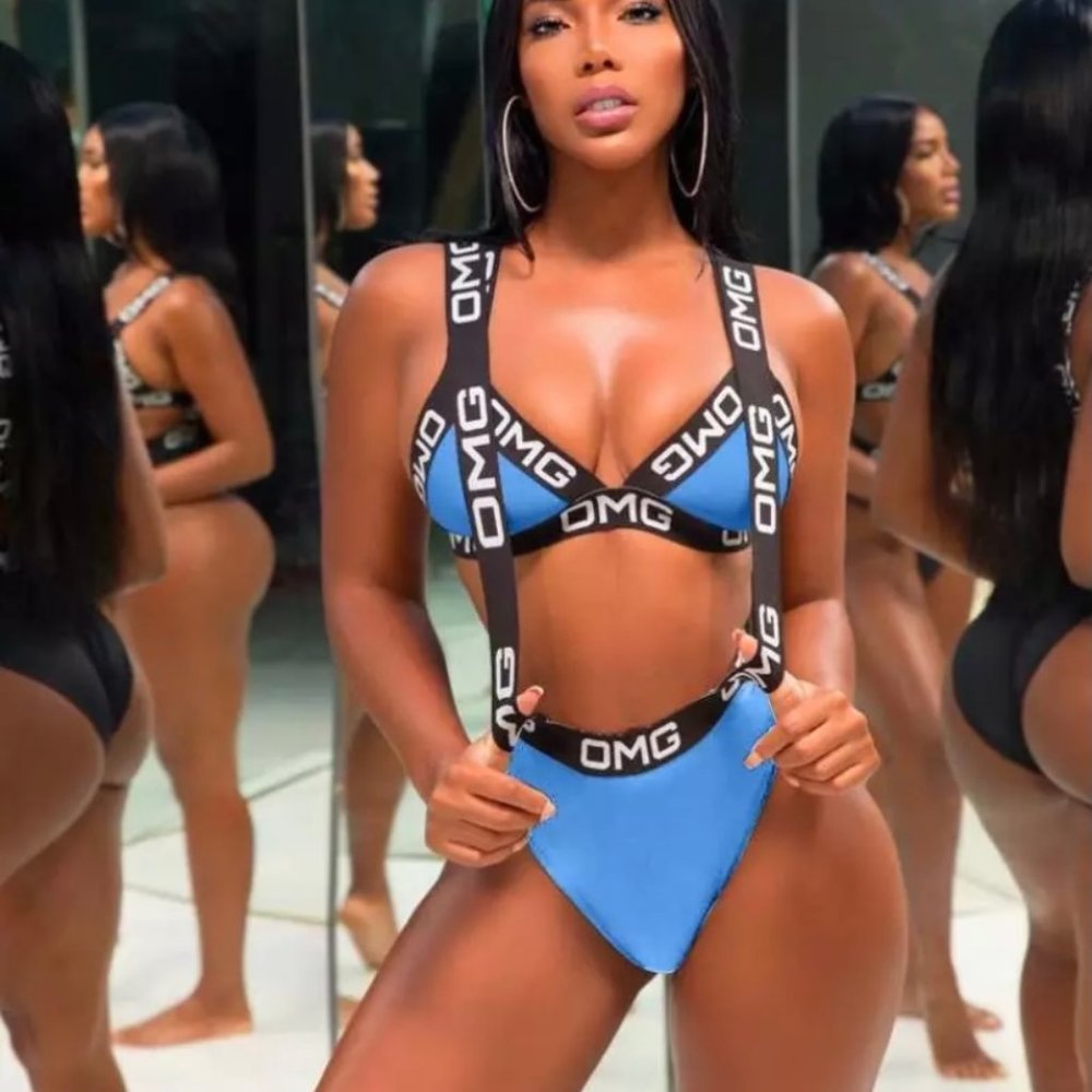 Blue 2 Piece OMG Swimsuit